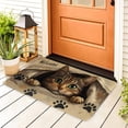thumbnail image 5 of Funny Coir Doormat Welcome Sitting Cute Cat Welcome Front Porch Decor Mats for The Entrance, Non Slip Outdoor Doormat(20 x 32 in), 5 of 6