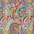 thumbnail image 3 of Levtex Home - Rhapsody - Shower Curtain with Grommets - One Shower Curtain Panel 72x72 inch - Bohemian Paisley - Orange, Turquoise, Teal Green, Red, Lime, Yellow, Blue, Brown - 100% Cotton - Lined, 3 of 3