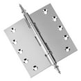 thumbnail image 1 of EMBASSY Door Hinge 5 x 5 Solid Brass Polished Chrome with Steeple Tips, 1 of 7