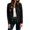 Black, variant on Women Ribbed Knit Cardigan Jacket Vertical Rib Knit Zip Cardigan Long Sleeve Crew Neck Cropped Knit Sweater Jacket S
