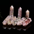 thumbnail image 4 of Cheers.US Rose Quartz Healing Crystal Wand Pointed & Faceted Prism Bar Healing Crystal Wand Natural Clear Crystal Tower Points Fluorite Stone for Reiki Chakra Meditation Therapy Decor, 4 of 7