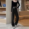 thumbnail image 4 of Sngxgn Womens Mid-Rise Stretch Pants Casual Work Pants(Black,XXL), 4 of 9