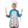 thumbnail image 2 of Ballet Dancer Princess Pattern Kids Aprons for Girls and Boys,Adjustable Neck Strap Toddler Aprons for Kids Cooking Baking, 2 of 7