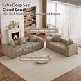 thumbnail image 6 of Rophefx Modern Upholstered Cloud Sofa, Chenille 2 Seater and 3 Seater Sofa Set Deep Seat Compression Couch, No Assembly Required, 6 of 7