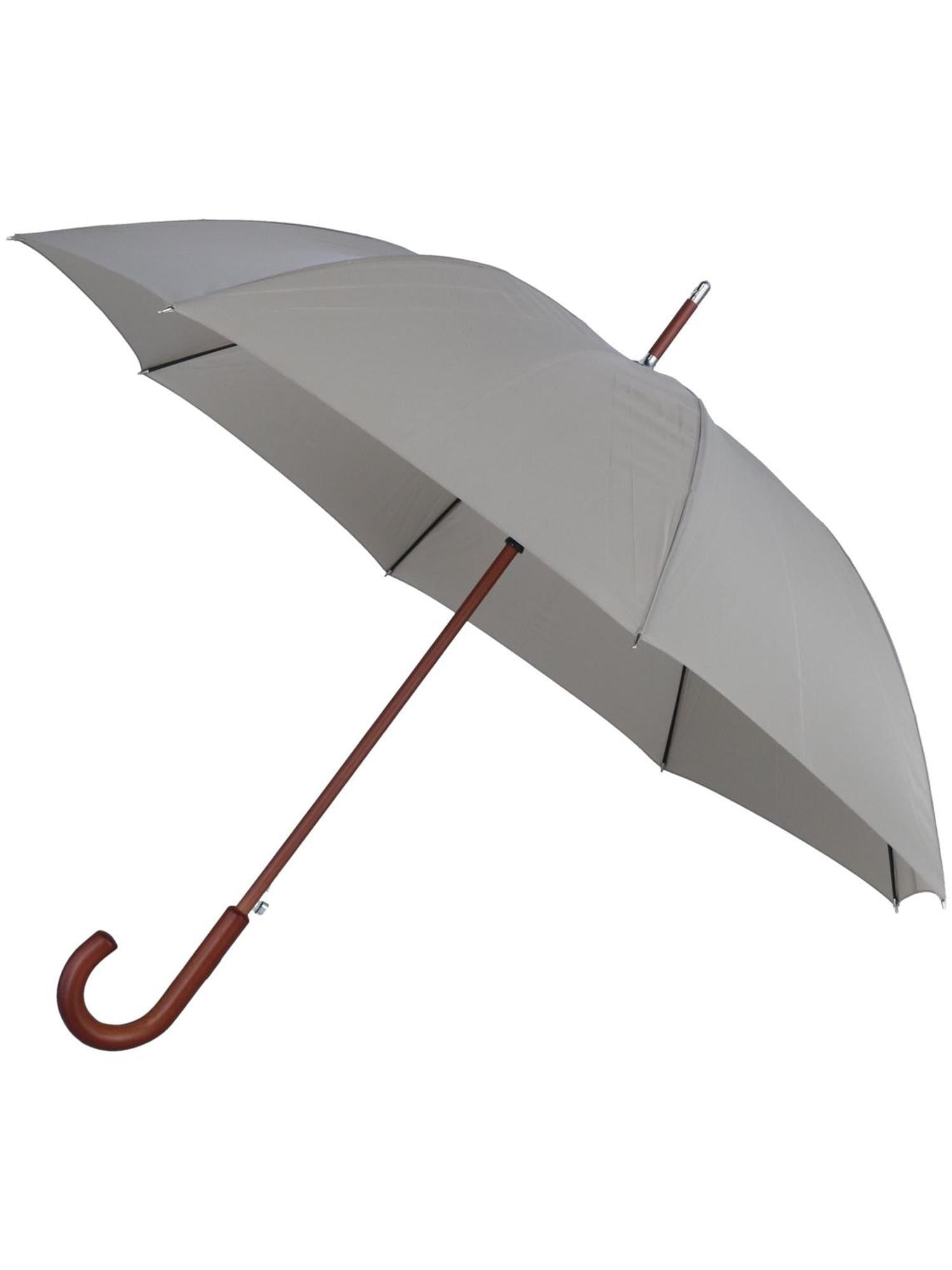 totes Auto Open Wooden Stick Umbrella, British Tan, One Size