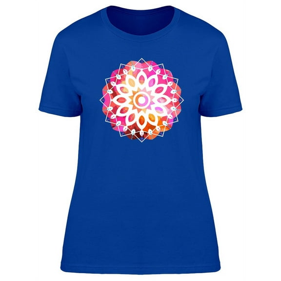 Colorful Mandala Bold Spikes T-Shirt Women -Image by Shutterstock, Female Medium