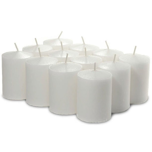 3 Boxes of Unscented White Votives 15 Hour Votive Candles Pack 12 per