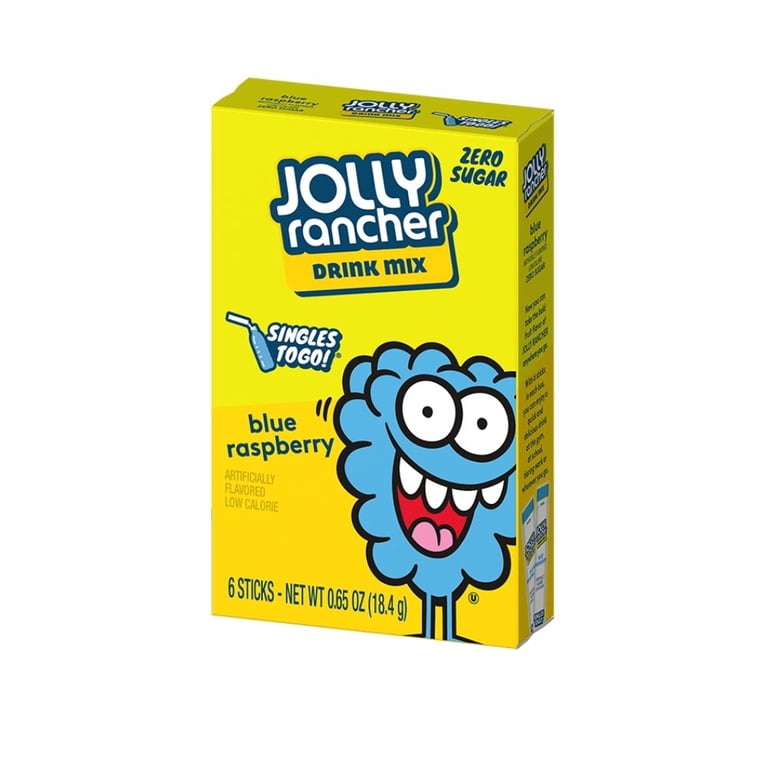 Jolly Rancher, Blue Raspberry Singles To Go Drink Mix, 0.65 oz, 6