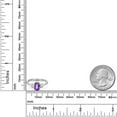 thumbnail image 6 of Gem Stone King 925 Silver and 10K Yellow Gold Purple Amethyst and Simulated White Opal Engagement Ring for Women | 1.70 Cttw | Oval Checkerboard 8X6MM | Gemstone February Birthstone | Size 7, 6 of 6