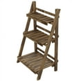 thumbnail image 5 of Renwick 25" x 4" x 41" 3-Tier Brown Metal and Wood and Fir Plant Stand, 5 of 15