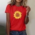 thumbnail image 1 of Shorts pour Femmes, Blouses pour Femmes, Mode Féminine Imprimé Manches Courtes Blouse Drôle Col Rond T-Shirt Tops, 1 of 5