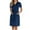 Z-988Navy, variant on Women's Working Dress With Pocket Short Sleeve V Neck Solid Color Comfortable Breathable Dress For Daily Wear,Blue,Xxxxl