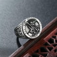 thumbnail image 5 of QQTDFG Mens Stainless Steel Catholic St Saint Michael Protect Amulet Ring Size 7-12-12-Black, 5 of 8