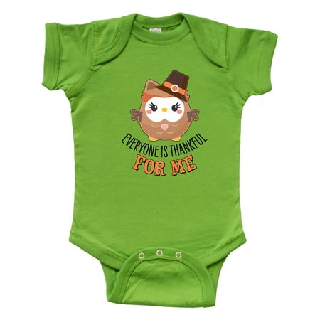 

Inktastic Everyone is Thankful for Me with Cute Thanksgiving Owl Gift Baby Boy or Baby Girl Bodysuit