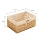 thumbnail image 4 of Cesta de Almacenamiento de Mimbre, Cesta de Mimbre Rectangular Decorativa con Cuerda de Papel Tejida A Mano, Caja de Almacenamiento en Forma de Cubo C, 4 of 5