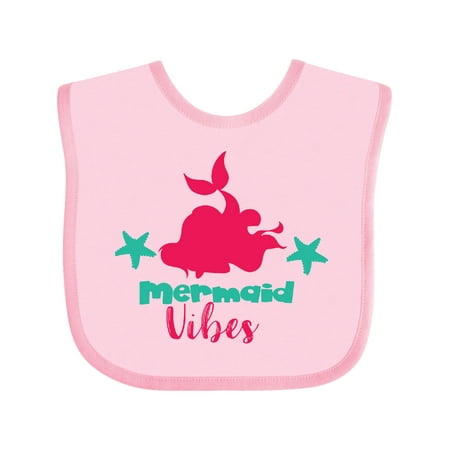 

Inktastic Mermaid Vibes Mermaid Tail Mermaid Silhouette Gift Baby Girl Bib