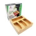 thumbnail image 1 of Plastic Wrap Storage Box Home Kitchen Drawer Storage Creative Multi-lattice Garbage Bag Simple Wooden Box, 1 of 6