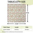 thumbnail image 2 of Green and Red Christmas Pattern Square Fitted Tablecloth with Elastic Edge,Square Table Cover,Washable Elastic Table Cover for Home Kitchen Party Decor 34"x34", 2 of 6