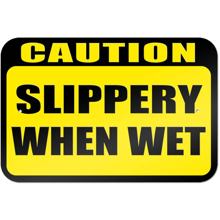 Caution Slippery Surface Sign 150mm X 200mm Rigid Plastic 
