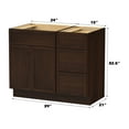 thumbnail image 4 of 39" Freestanding Bathroom Vanity Cabinet without Top in Brown, 4 of 6