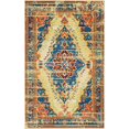 thumbnail image 3 of Mohawk Home Prismatic Kellen Gold Traditional Ornamental Oriental Precision Printed Area Rug, 5'x8', Gold & Blue, 3 of 8