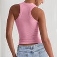 thumbnail image 4 of Minjewel Basic Solid U-Neck Tank Top, Women Fashion Casual Layering Top for Everyday Wear,Pink L, 4 of 4