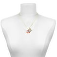 thumbnail image 2 of Delight Jewelry Resin Penguin with Red Scarf - Large Goldtone Crystal Initial - R - Charm Necklace, 17.5"+2", 2 of 4