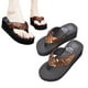 thumbnail image 5 of EeaseMX Sandalias de plataforma con purpurina para mujer, sandalias brillantes con tiras, tacón de cuña antideslizante, talla 40 (café), 5 of 7
