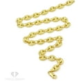 thumbnail image 2 of 925 Sterling Silver 9mm Puff Mariner Chain, FREE Microfiber Cloth, Yellow Gold Plated Hollow Anchor Link Mens Womens Necklace, Giorgio Bergamo 20, 2 of 7