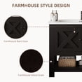 thumbnail image 5 of DreamCurship Bathroom Vanity with Sink Combo, 35'' Bathroom Storage Cabinet with Storage, Farmhouse Bathroom Vanity Cabinet with 2 Doors and Open Shelf, Black, 5 of 11