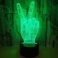 thumbnail image 5 of V Victory Gesture Luz 3D Luz táctil de 7 colores Luz estereoscópica de visión 3D, 5 of 5