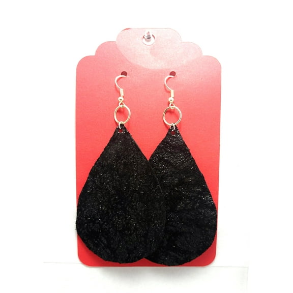 Teardrop Treasures Leather Earrings Small