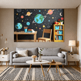 thumbnail image 4 of Space Themed Colorful Chalk Style Backdrop Banner Decorations for Classroom Party Study Room Wall Background Photo Booth Props, 4 of 7