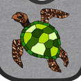 thumbnail image 4 of Inktastic Turtle Illustration Boys or Girls Baby Bib, 4 of 4