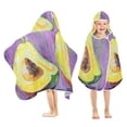 thumbnail image 2 of Fruit Abstract Art Hooded Beach Towel Kids Bath Towels Quick Dry for Pool Swiming 50" x 23.5" Microfiber Soft Bathrobe, 2 of 7