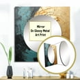 thumbnail image 3 of Designart "Swirl Vortex in the Desert Mirage IV" abstract spirals Square Mirror For Wall Decor - Large Gold Square Mirror Printed Wall Decor - Modern Square Living Room Mirror, 3 of 5