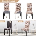 thumbnail image 4 of Set de 4 fundas elásticas para sillas de comedor SearchI, color caqui, 4 of 7