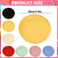 thumbnail image 3 of Round Plastic Serving Tray Platter,Lightweight Non-Slip Food Service Tray Platter,Reusable Plastic Fast Food Serving Tray for Bar Coffee Home Cafeteria Hotel and More,7.9 inch (Yellow), 3 of 5