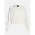 thumbnail image 6 of Athletic Works Women's and Women's Plus Quarter-Zip Sweatshirt, Midweight, Size XS-4X, 6 of 6