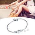 thumbnail image 4 of Pulsera de letras Bling Bling Acero titanio letra A en forma de corazón, 4 of 10