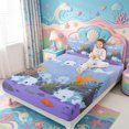 thumbnail image 3 of Manfei Cute Salamander Pattern Queen Sheets,Sea Animal Axolotl Queen Sheet Sets,4pcs,1 Flat Sheet,1 Fitted Sheet and 2 Pillowcases, 3 of 6