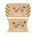 thumbnail image 2 of 10 cajas de papel kraft con forma de almohada, para dulces navideños, bolsas, regalo de Papá Noel, decoración para fiestas de Navidad 2024, 2 of 5