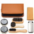 thumbnail image 2 of 7 Piece Travel Shoe Shine Set, Shoe Shine Kit with PU Leather Case, 2 of 5