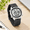 Black, variant on Fitness Pedometer Watch for Walking, All Black, Senior Step Counter