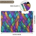 thumbnail image 3 of FORMRS A4 Clipboard Folder with Pen Holder Horizontal Foldable School Office Binder, Vibrant Stained Glass Pattern, 3 of 9