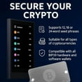 thumbnail image 4 of Crypto Seed Phrase Storage, 304 Stainless Steel Secure Bitcoin Wallet, Private Key Recovery Cold Storage Backup 3 Plates 24 Words Compatible with BIP39 Hardware Wallets,Father's Day Gifts, 4 of 9