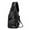 Black, variant on Potrochi Mens Sling Bag, Leather Sling Bag Waterproof Shoulder Chest Crossbody Bag Casual Daypack for Men Hiking Daypack Multipurpose Cross Body Chest Bag Waterproof Unisex Shoulder Bag