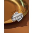 thumbnail image 5 of 1pc 925 Sterling Silver Vintage Exaggerated Cross Design Heavyweight Artificial Open Ring, 5 of 5
