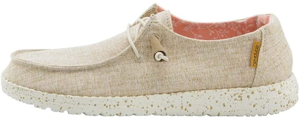 Hey Dude Women\u0026s Wendy Chambray, White Nut / 9