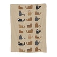 thumbnail image 1 of Cat Graphic Print Pattern Throw Blanket, Super Soft Anti-Pilling Flannel Bed Blankets, 60"x50", 1 of 8